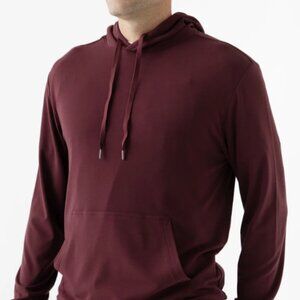 Cozy Earth Ultra-Soft Bamboo Hoodie in Burgundy Berry color, Size S (Unisex)